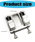 Top view of Adjustable Welding Wire Fixture Clamp With Thickened Aluminum Construction, showing size dimensions, antislip grips.
