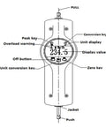 Push And Pull Tester Digital Force Gauge Dynamometer For Lab Tension And Compression Load With Unit Conversion Easy To Use Handheld And Benchtop Friendly 1 Percent Accuracy Measures Up To 20 Newtons front view