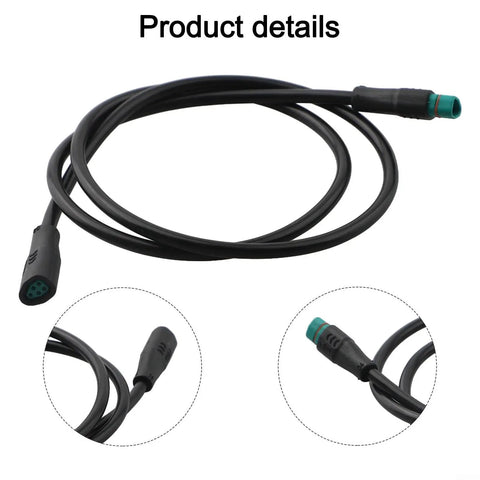 Electric Bike Display Extension Cable With 5 Pin Waterproof IP65 Connector Bafang Compatible Ebike Dashboard Extension Cord For Plug And Play Data Transfer Weather Ready Easy Install Durable Performance