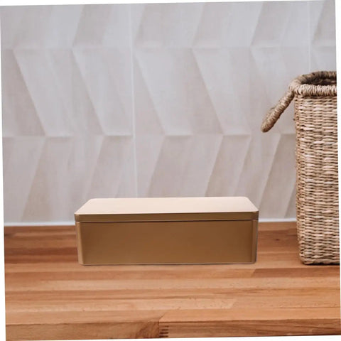 Top Shelf Airtight Tinplate Tea Storage Box Hella Spacious Kitchen Container For Loose Leaf Coffee Beans And Snacks Easy Pop Lid Keeps Your Stash Crisp Multi Purpose Countertop Canister in a modern kitchen setting.