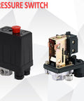 Upgraded Replacement Pressure Switch For Air Compressor 90 120 PSI 240V 4 Way Control Valve Non Original Parts