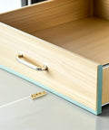 Drawer with Seven Shape Jewelry Box Hinges Kit Zinc Alloy 12 Pack Precision Cast Quiet Opening 90 Degree Angles Kit placed on surface