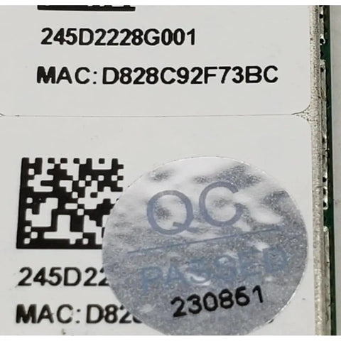 Top Shelf Replacement For Washing Machine WiFi Control Board with QR code and MAC address on label, quality checked.
