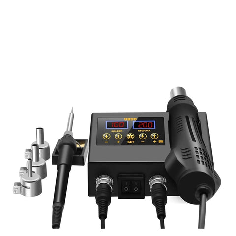 2 In 1 Soldering Station With Digital Display Hot Air Gun And Solder Iron For Cell Phone BGA SMD PCB IC Repair Rework Tool
