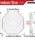 Set Of Four Octagon Vinyl Siding Mounting Blocks One Half Inch Lap Siding Compatible Durable ABS Plastic With Paintable Surface For A DIY Friendly Seamless Exterior Look. white octagon mounting block, 3.3 in top, 6.65 in wide, 1 in deep