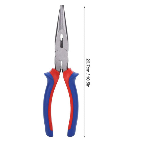 45 Steel Wire Cutter Pliers With Insulated Rubber Handle, 10.5 Inch Industrial Cutting Tool For Electrical Repairs, Non Slip Grip
