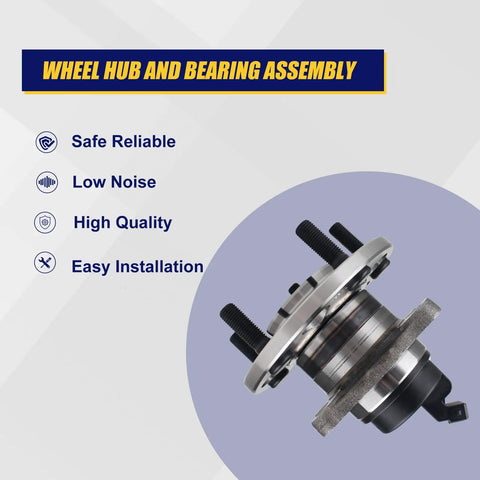 Fresh Rear Wheel Bearing And Hub Assembly Direct Fit For 2014 To 2019 Kia Soul And Soul EV Models, detailed view showing high-quality materials.