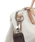Close-up of 24 Inch Deluxe Canvas Tool Tote With 17 Interior Pockets And Detachable Shoulder Strap Heavy Duty Natural Canvas corner detail