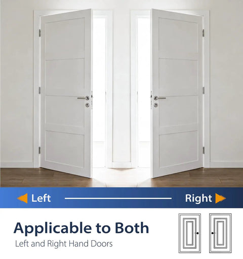 Self Closing Door Hinges 4.5 Inch Spring Hinges with Adjustable Tension 3 Pack for Exterior Interior Doors left right hand