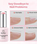 HEMA Free Builder Gel Nail Kit With 3 In 1 Protein Primer, Base Coat, Top Coat, And 3 Pink Milky White Shades addressing nail issues.