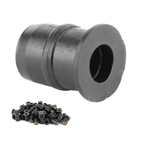 M5 Rubber Wellnuts Push Rivet Fasteners For Motorcycle Windscreen Fairing Clips, black rubber fasteners with brass inserts.