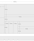 Diagram of the 10 Compartment Organizer Tray In Black For Drawer Storage, Ultra Slim 1.5 Inch Tall, showing dimensions.