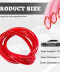 Red Flexible Silicone Fuel Line Hose 0.2 Inch By 3.28 Feet Gas Line Tubing for Motorcycle Dirt Bike ATV Universal Use