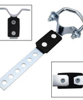 Two Pack Heavy Duty Universal Exhaust Hangers With Swivel Tail Pipe Brackets, Six Pre Drilled Holes For Flexible OE Style Fitment, Durable Steel Silver Finish, Muffler Hanger Bracket For Most Cars, Easy Install, 11-inch steel hanger
