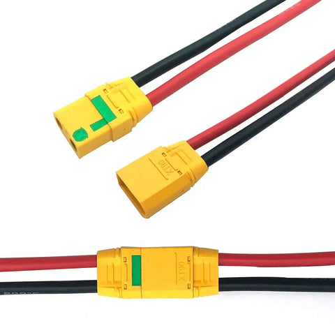 3 Pairs XT90S Anti Spark RC Connector Set with 150mm 10AWG Silicone Wire, male and female plugs, for LiPo batteries and drones