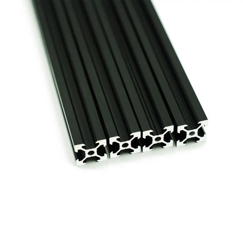 4 Pack 300mm V Slot Aluminum Extrusions 11.81 Inch Black Aluminum Profile European Standard Anodized Linear Rail For DIY 3D Printers And CNC Machines For Makers
