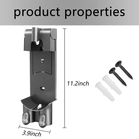 Must Have Docking Station Replacement Wall Mount Bracket For Dyson V6 Series Vacuums with screws, 11.2x3.9 inch gray