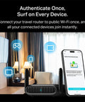 Roam 6 AX1500 Portable WiFi 6 Travel Router Dual Band For Easy Public WiFi Sharing Hotel RV Travel Approved Phone WiFi Tether