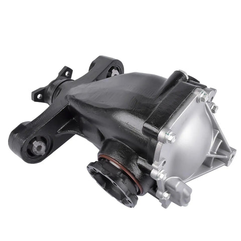 Heavy Duty Rear Differential Assembly 3.45 Ratio Cadillac CTS 2014 2015 2.0L 3.6L RWD angled view showcasing durable metal construction.