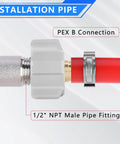 Half Inch PEX To Female NPT Swivel Brass Crimp Adapter No-Lead Fitting, PEX-B Compatible, 360 Degree Swivel Nut For Easy Install And Flex, Heavy-Duty Nylon Nut, Corrosion Resistant, 4-Pack, 1/2" PEX-B connection to 1/2" NPT male pipe fitting