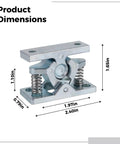 Heavy Duty 2 Pack Zinc Alloy Double Roller Cabinet Door Catch Spring Loaded Latch dimensions 1.97in x 1.10in x 0.79in with springs