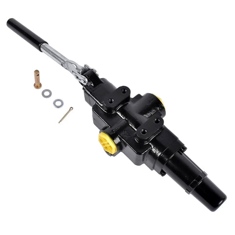 25 GPM Hydraulic Log Splitter Valve With 3500 PSI Rating, assembly parts, directional control with auto return detent lever, 1/2 inch work ports