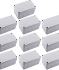 IP66 Waterproof Outdoor Junction Box Enclosure For Garden Garage And CCTV - Weatherproof Electrical Project Box, Heavy Duty White Housing For DIY Wiring, Size 7 1/8 X 4 1/2 X 4 Inches, 100-Pack, white plastic enclosures