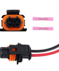 Alternator Pigtail Harness With Terminals 2 Pin Plug OEM 25877026 for Cadillac Chevrolet GMC, wiring close-up view