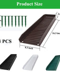 Heavy Duty Rain Gutter Downspout Extension Splash Block 16.3x8.3 inches in brown with anchors for yard drainage.