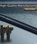 Two Pack Car Front Windshield Washer Nozzles Double Hole Straight Column Sprayer Nozzle For Most Vehicles Durable Nylon Wiper Spray Jet Replacement Easy Install