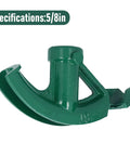 Heavy Duty Manual Pipe Bender Cast Iron Tube Former For Electric Wire And Aluminum Alloy Piping Labor Saving Fast Bending Tool KW7027 5/8 Inch Size close-up of green cast iron bender head.
