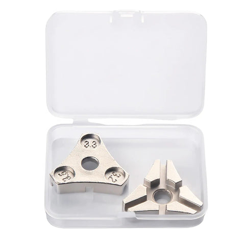 2 Pack Bike Spoke Wrench Tool Set With 6 Slot Triangular Ergonomic Design For Quick Wheel Truing And Repair Fits Most Bicycle Wheels Carbon Steel Durable Spoke Tension Adjuster For Easy Maintenance in open plastic case