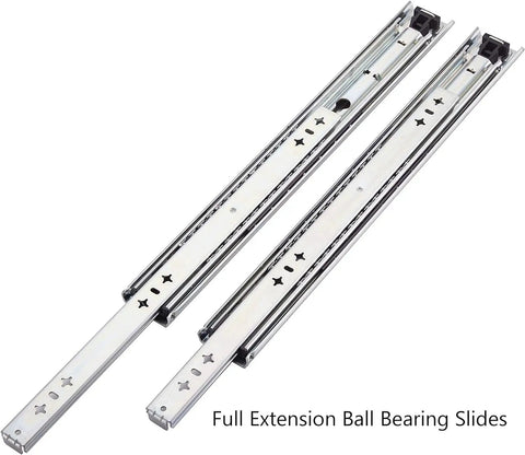 36 Inch Beefy Heavy Duty Drawer Slides 260 Lb Full Extension Stainless Steel Ball Bearing Side Mount Rails For Kitchen Cabinets Undermount Storage Furniture And Commercial Industrial Use, pair