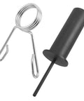 Weight Stack Extender Pin For Exercise Machines With Spring Collar And Locking Clip Durable Steel Gym Accessory shown up close