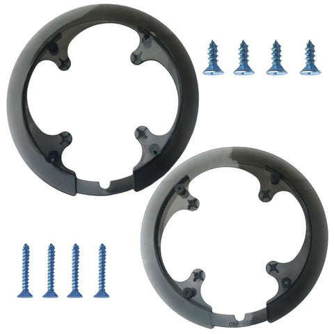 Bike Chainring Guard 42T Protector Cover with screws, durable gray shield for mountain bike crankset to prevent pants scrapes.