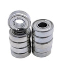 Get These 10pcs Deep Groove Ball Bearings In Single Row To Keep Your Gear Rolling Smooth Like Butter And Dust Free For Long Life No Gunk Allowed, showing stacked sealed ball bearings.