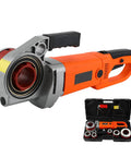 Heavy Duty Portable Electric Pipe Threader With Pure Copper Motor And Quick Change Steel Dies for pipe sizes half to two inches.