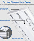 Double Row Ceiling Curtain Track System Silent Heavy Duty Aluminum Rails For Sliding Curtains And Room Divider In White 12 Foot Length Built To Last For Bedroom Living Room Office Or Hotel decorative cover and factory-drilled holes