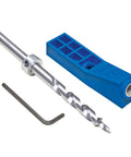Compact Pocket Hole Jig Kit for small projects and tight spaces, drill guides visible, ideal for craft jobs and quick fixes.