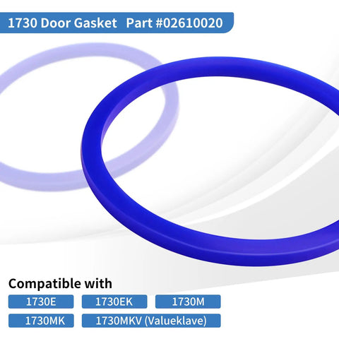 Door Gasket Replacement For 1730 Series Steam Sterilizer 02610020 Seal Gasket blue silicone ring for 1730E, 1730EK, 1730M, 1730MK, Valueklave