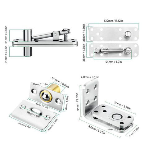 Hidden Door Hinge For Secret Doors And Bookcase Shelves 600 Lbs Load Bearing Stainless Steel Pivot Hinge 180 Degree Rotation