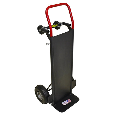 Heavy Duty Hand Truck Converts From Two Wheel To Four Wheel Platform With Solid Steel Deck Preventing Load Slippage 800 Pound Capacity