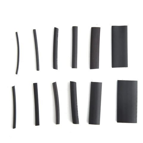 Super Durable 560 Pcs Heat Shrink Tubing Kit For Electrical Wire Insulation Protection Polyolefin Variety Of Sizes To Seal And Repair Cables In Style, assorted black tubes
