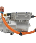 Heavy Duty Electric Air Conditioning AC Compressor Built For Byd E5 And Qin Ev Cars Swap Out Haev8103020a Unit side view with orange wiring.