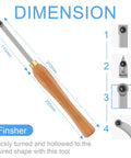 Pocket Size Woodturning Finisher Tool With 12mm Round Carbide Insert, dimensions shown, ideal for precise hollowing.