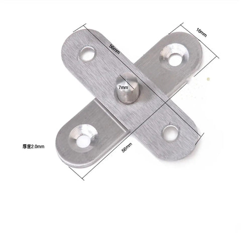 360 Degree Stainless Steel Door Pivot Hinge For Cabinets And Folding Doors Hidden Rotary Hardware Fastener Kitchen Furniture Hidden Mount Built To Last Durable Heavy Duty Construction, shown from top with dimensions labeled