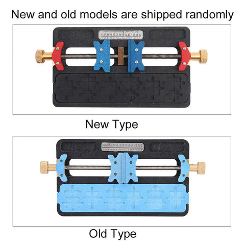 New and old models of Dual Slot PCB Soldering Holder And Circuit Board Clamp Stand, Pro Grade Heat Resistant Steel Fixture for repair