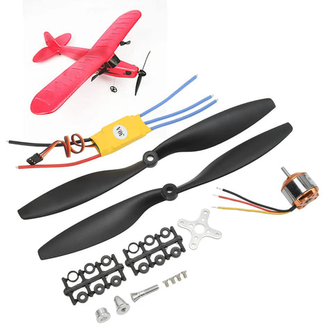 Beefed Up 930KV Brushless Motor And 30A ESC 1045R Propeller Kit For RC Drones Quadcopters Fixed Wing Aircraft Aluminum Alloy Components