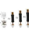 3 In 1 Furniture Connecting Kit With 108 Piece Box Eccentric Wheels And Cam Lock Screws For Cabinets And Desks with dimensions