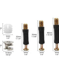 Straight Up Heavy Duty Cam Screws Connecting Kit With 432 Pieces Eccentric Cam Lock Bolts showing various sizes of cam screws and bolts.